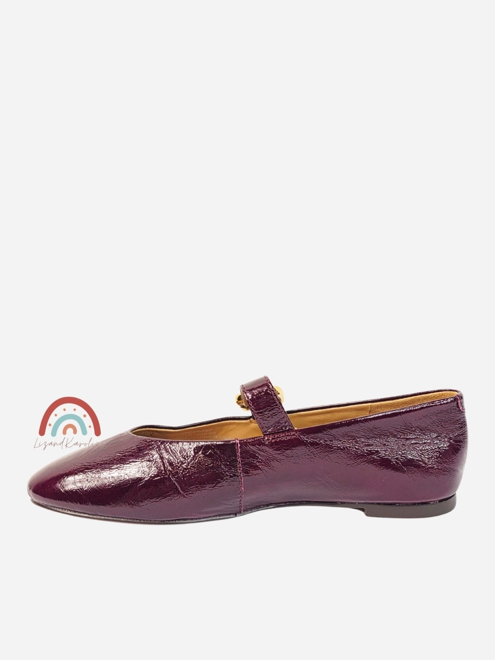 New! Madewell The Remy Mary Jane Flat in Leather Deep Plum 7 - Picture 8 of 15